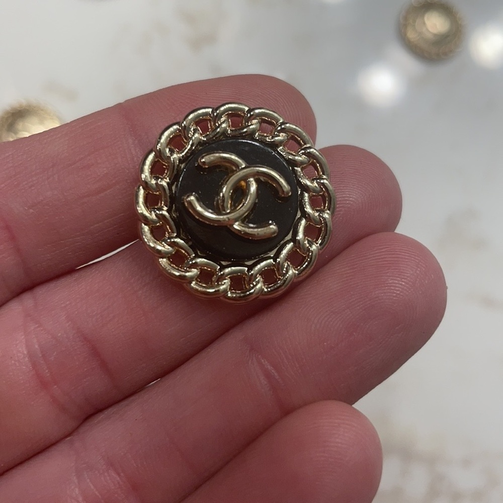 Black Chanel earrings